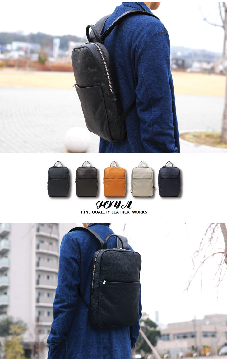JOYA｜J4306 本革 シュリンクレザー リュック バッグ ビジネス 大容量 
