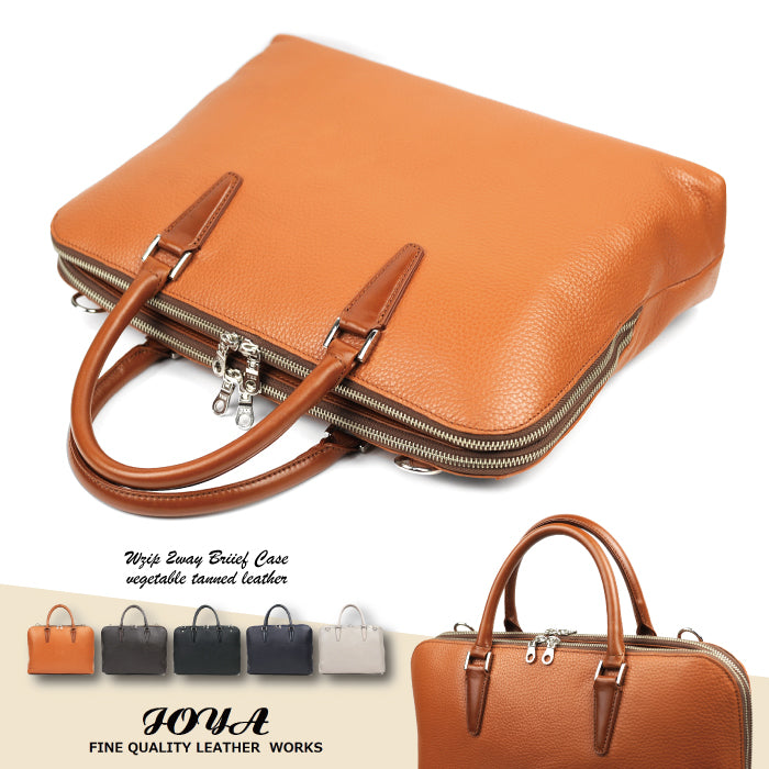 JOYA W-ZIP シュリンクレザー 2WAY ブリーフケース J4301 JOYA｜J4301 本革 シュリンクレザー ブリーフケース ダブル