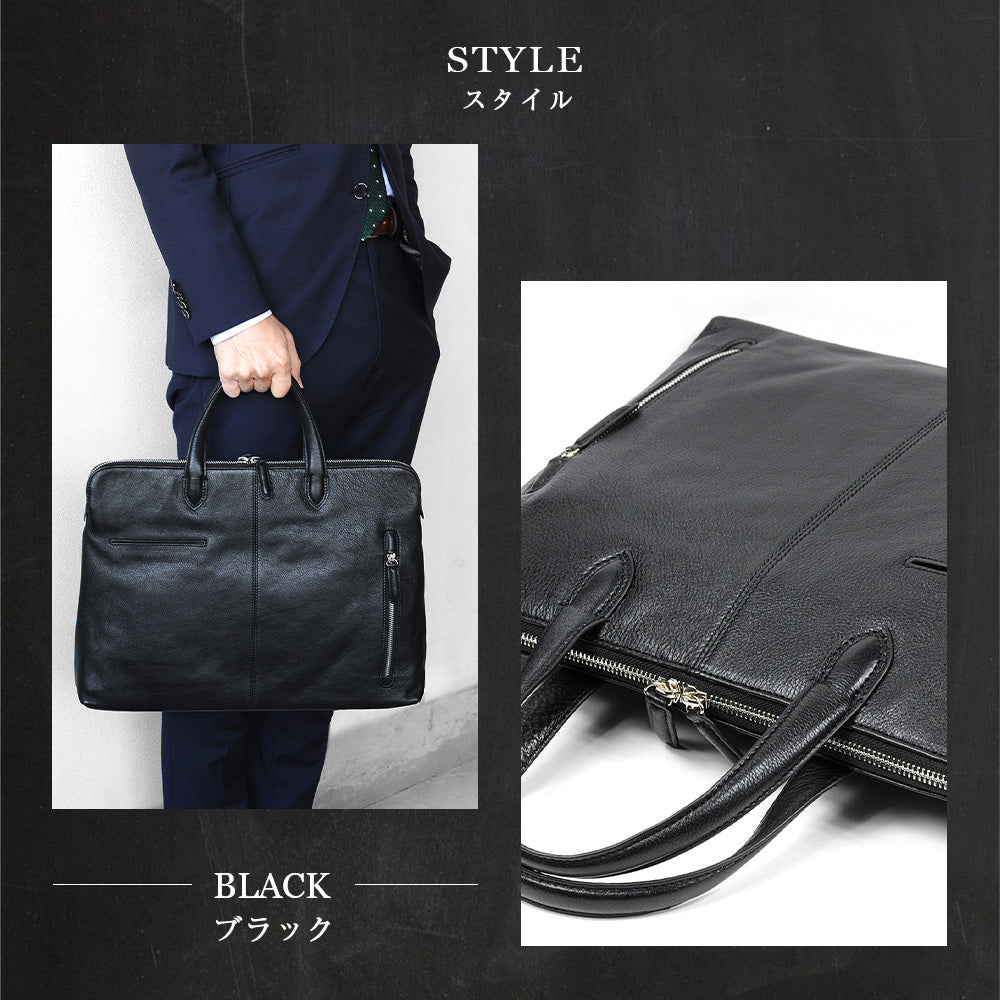 良品✨J.PRESS ・カジュアルオシャレ✨ビジネスバッグ綿×牛革 色/黒 JOYA｜J4521 本革 ブリーフケース バッグ スマート ビジネス