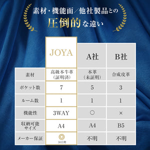 JOYA 本革3way薄型ブリーフケース J4612