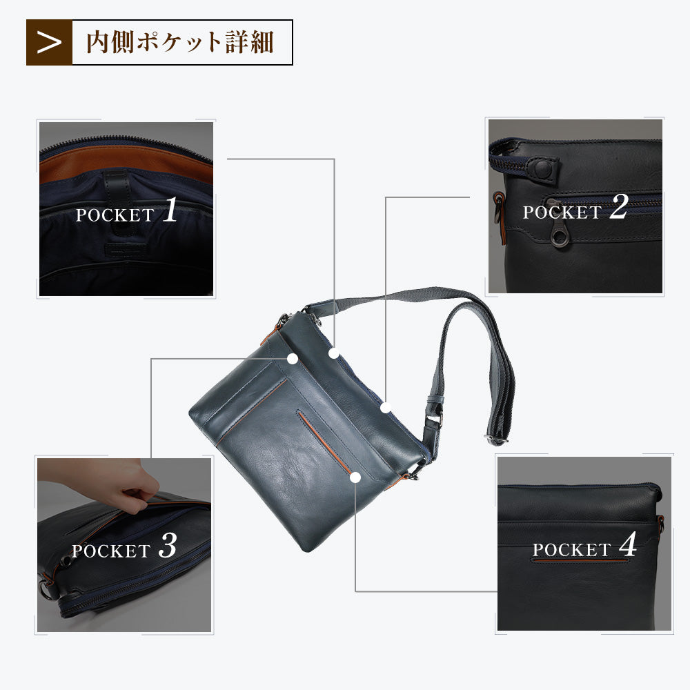 JOYA｜J4717 本革 ボディバッグ ショルダーバッグ メンズ