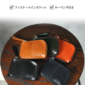 J.S Design L字ZIP 小銭入れ メンズ レディース コインケース 革 ミニ 財布 キーケース おしゃれ ギフト 小さい かわいい コンパクト スリム 本革 小銭 鍵 JS-9111