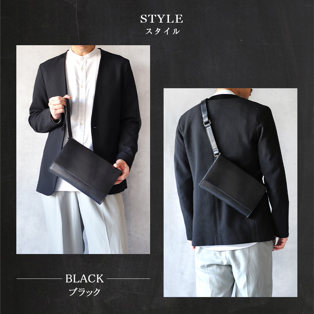 JOYA ショルダーバッグ 本革 3way メンズ 斜めがけ クラッチ