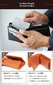 JOYA 財布 二つ折り財布 シンプル ミニ財布 本革 コンパクト 財布 メンズ J3103