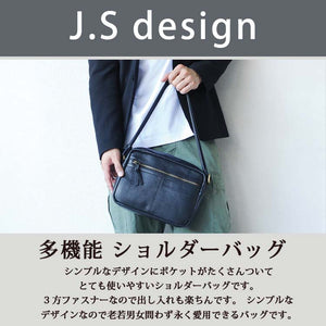 J.S Design ショルダーバッグ 肩掛け 本革 レザー JS8555