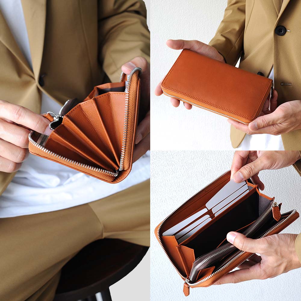J.S Design 長財布 本革 財布 メンズ レザー ラウンドファスナー J.S Design 長財布 本革 財布 メンズ レザー ラウンドファスナー